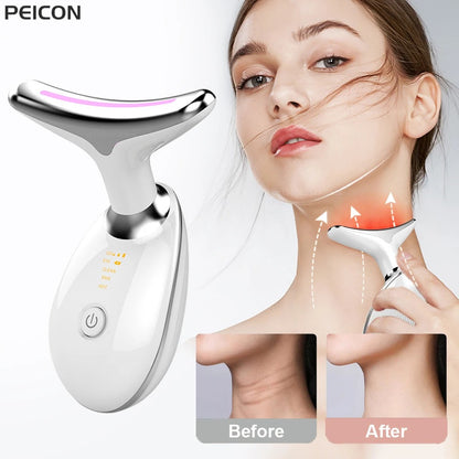 7-in-1 LED Face & Neck Wrinkle Massager with Free Gift