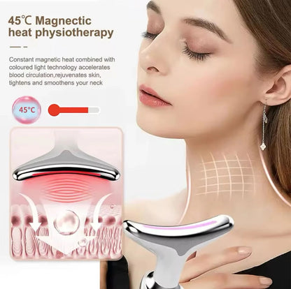 7-in-1 LED Face & Neck Wrinkle Massager with Free Gift