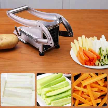 Potato Chipper & Slicer Cutter – Stainless Steel French Fry Maker