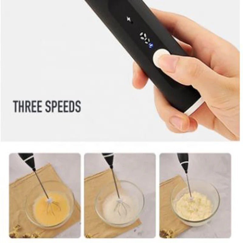 USB Rechargeable Handheld Electric Whisk – For Eggs, Coffee & Baking