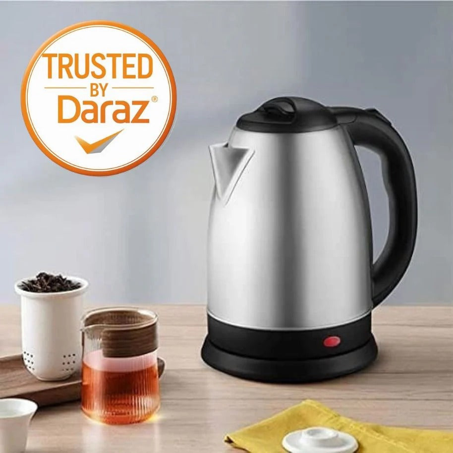 1500W Stainless Steel Electric Kettle | 2.0 Liter Fast-Boil Water Boiler for Tea & Coffee