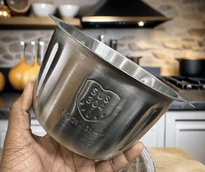 2L Manual Stainless Steel Food Chopper – Hand Push with 4 Blades