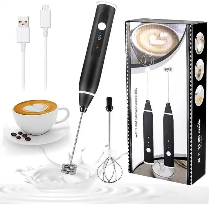 USB Rechargeable Handheld Electric Whisk – For Eggs, Coffee & Baking
